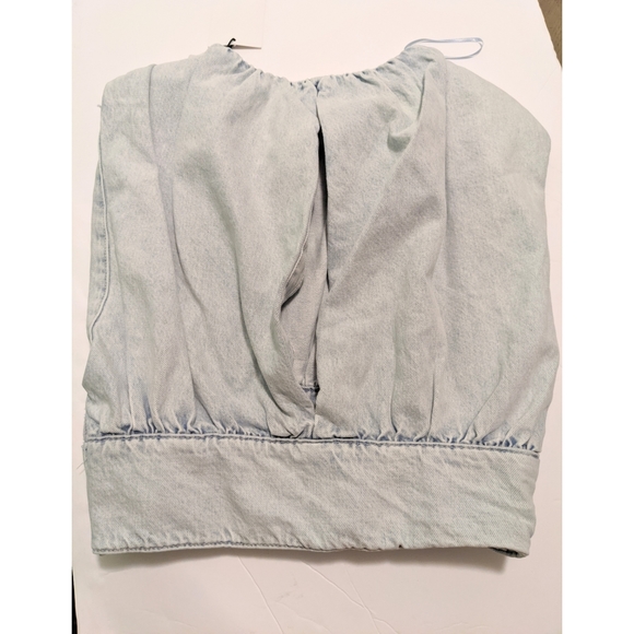 Zara Denim Crop Top - Picture 4 of 6